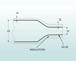 Medium wall heat shrinkable tubing with hot melting adhesive