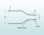 Heavy wall heat shrinkable tubing with hot melting adhesive